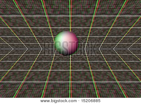 En anaglyph 3d billede