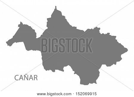 Canar Ecuador Map grey illustration high res