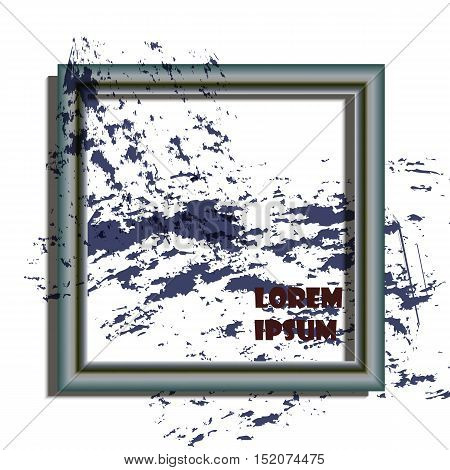 Wooden frame design with stains paint and place for text. Wallpaper background for your content. Eps 10 stock vector illustration