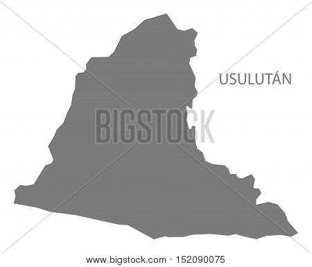 Usulutan El Salvador Map grey illustration high res