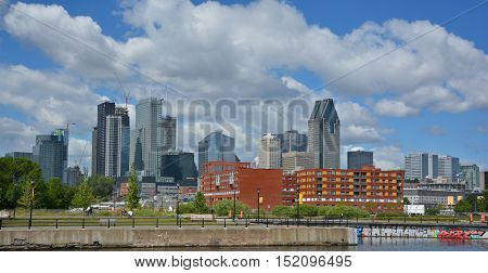 MONTREAL CANADA 09 23 16: New construtions buildings Centered around the Bell Centre, Montreal will see more than a few new high-in-the-sky structures, which will actually be higher than ever before.