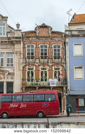 Streets And Facades Of Aveiro, Portugal.