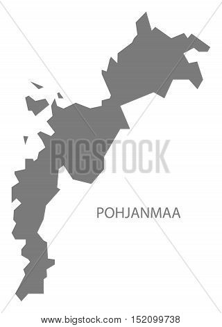 Pohjanmaa Finland Map grey illustration high res