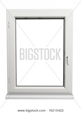 plastic window isolated on white