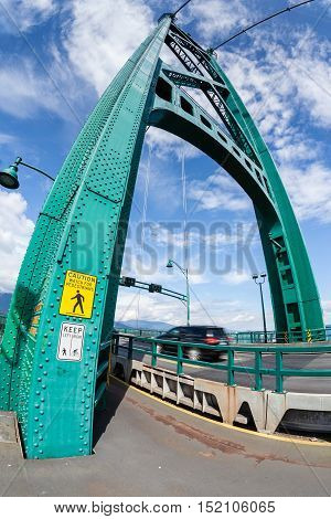 Lions Gate Bridge In Vancouver, Bc, Canada