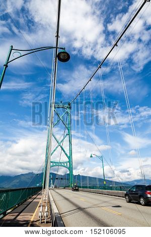 Lions Gate Bridge In Vancouver, Bc, Canada