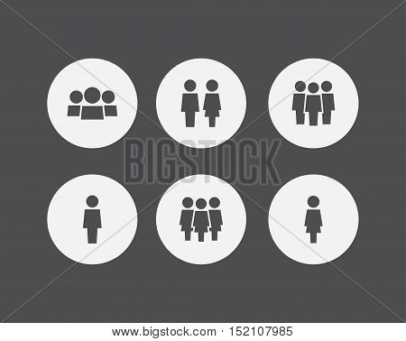 Abstract vector navigation people signs collection set