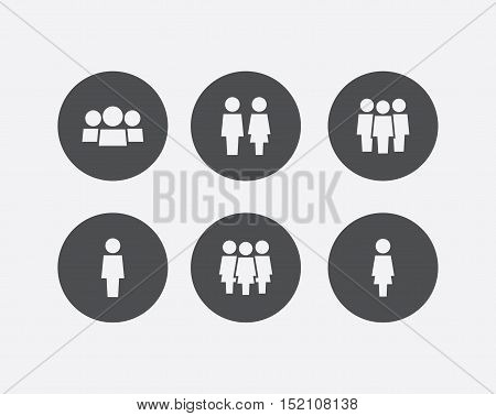 Abstract vector navigation people signs collection set
