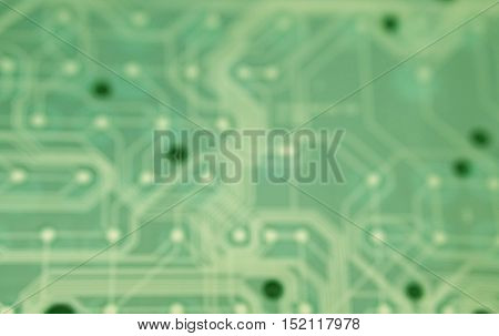 blur photo of keyboard plastic circuit sheet with select tone color - green tone color