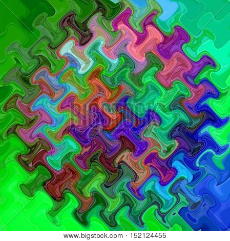 Abstract coloring background of the abstract gradient with visual mosaic, cubism,poolar coordinates and wave effects