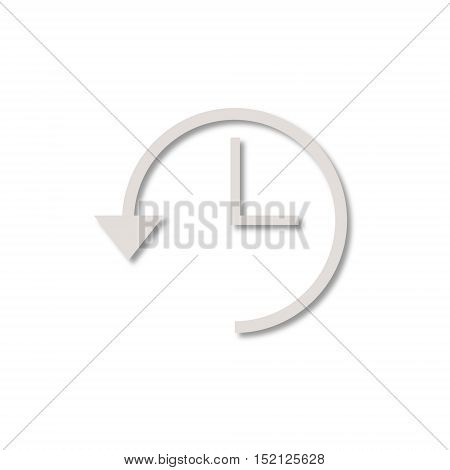 Simple Vector Time back icon on white background