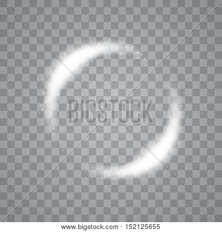 Round shiny frame background with light bursts. Technology background. Vector eps10.