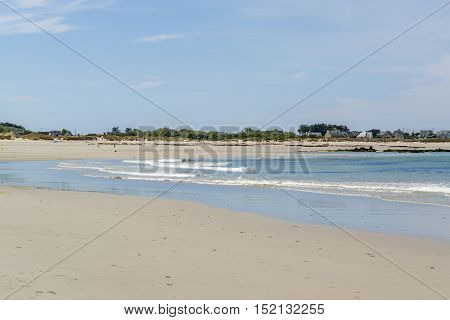 Sunny Beach In Brittany