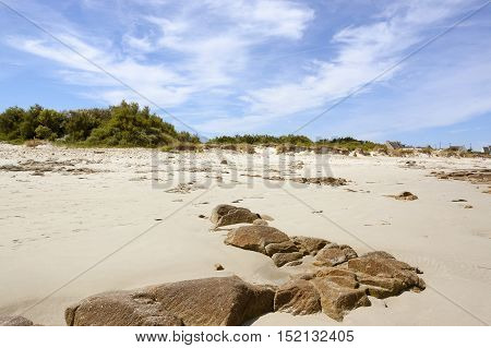 Sunny Beach In Brittany
