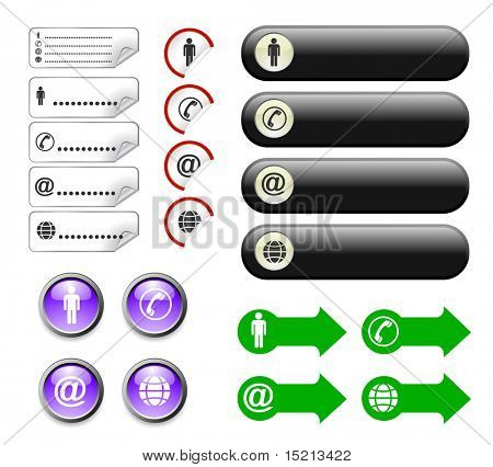 Vector de elementos de diseño de contacto