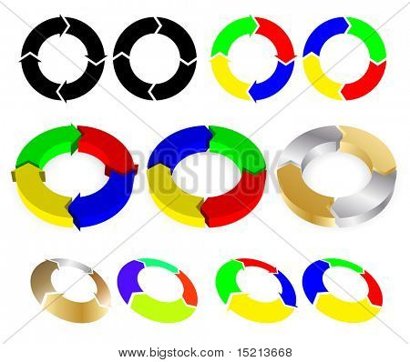 vector round arrows