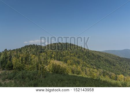 Area Near Mnisek Nad Hnilcom In Summer Hot Day With Green Mountains