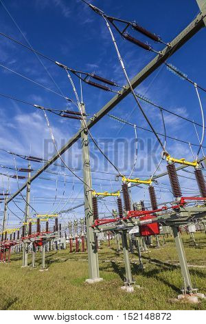 KRIFTEL GERMANY - JUNE 20 2011: transformer for wind energy at a power plant station