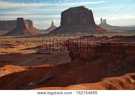 Early morning at John Ford's Point in Monument Valley Navajo Tribal Park