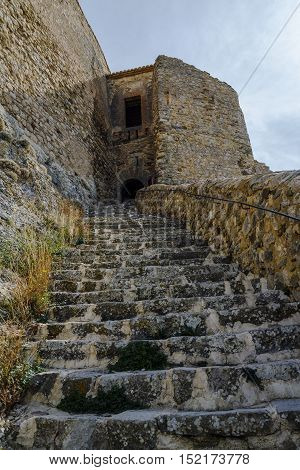 Castle of Morella the province of Castellon Spain. Maestrazgo in Valencia Spain