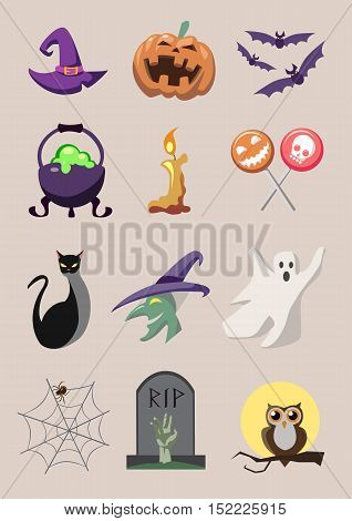 Great designed cartoon vectors for halloween holidays