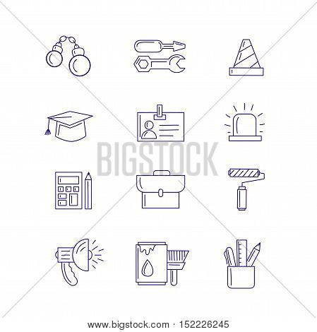 Great designed work vector icons for illustrations