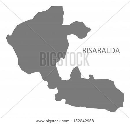 Risaralda Colombia Map in grey illustration high res