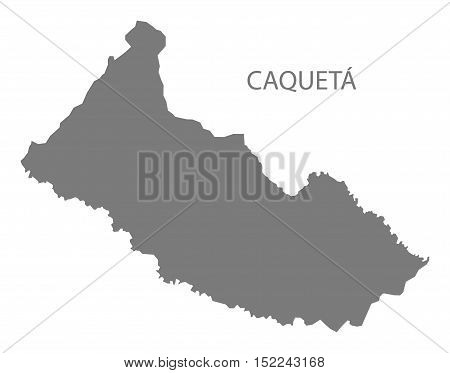 Caqueta Colombia Map in grey illustration high res