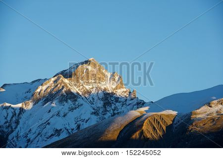 Snowy Peak, Tendenera Mountains, in Tena Valley, Panticosa, Aragon, Huesca, Spain.
