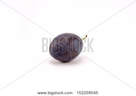 Ripe plum on a white background. Isolated.