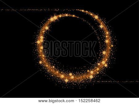 Glittering Stars And Trail Of Sparkling Particles