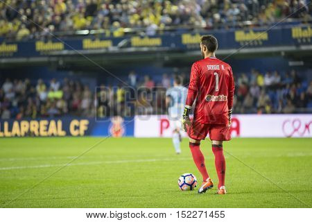 VILLARREAL, SPAIN - OCTOBER 16th: Sergio during La Liga soccer match between Villarreal CF and R.C. Celta de Vigo at El Madrigal Stadium on October 16, 2016 in Villarreal, Spain