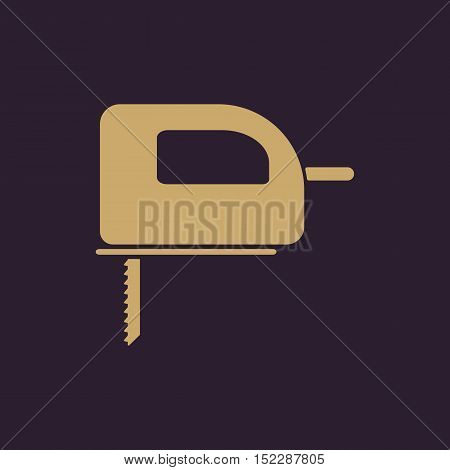 The fretsaw icon. Fretsaw symbol. Flat Vector illustration
