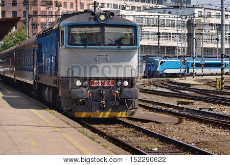 Diesel locomotive station Brunn in Czech republic