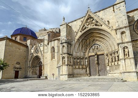 The church Santa Maria la Mayor in Morella Castellon Spain