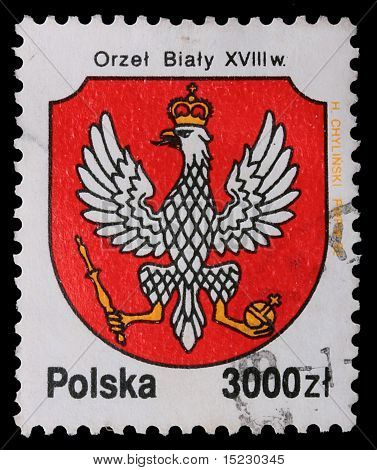 Polska - ok. 1992: Znaczek - heraldyka