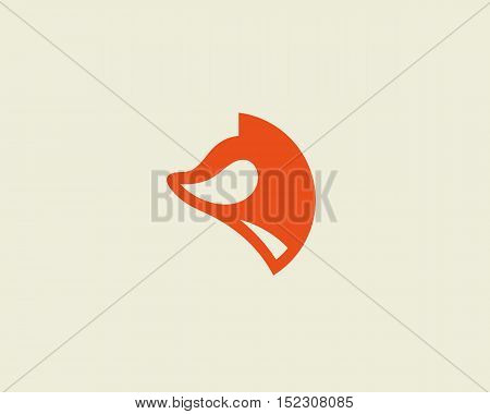 Fox vector logotype. Foxy logo design template.
