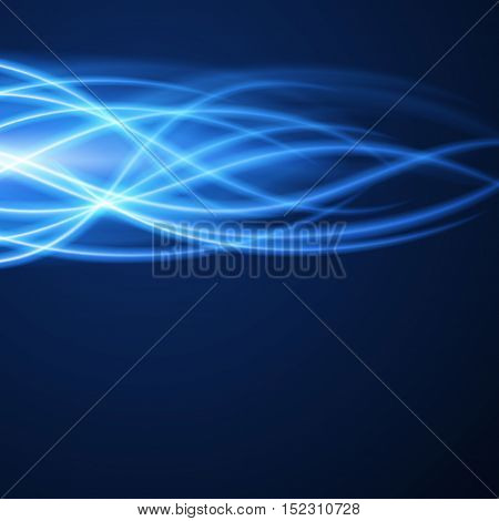 Abstract Fire Flame Light On Black Background Vector Illustration.