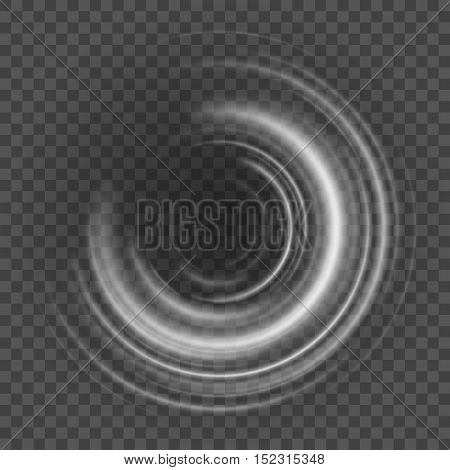 Smooth Light Gray Lines On Transparency Background Vector Illustration.
