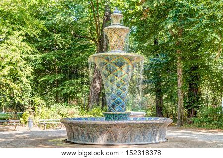 Mosaic Fountain In Dresden