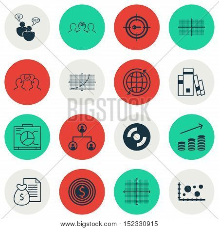 Set Of 16 Universal Editable Icons For Statistics, Computer Hardware And Airport Topics. Includes Ic