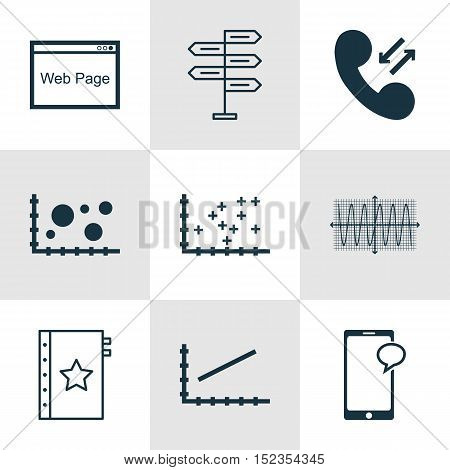 Set Of 9 Universal Editable Icons For Advertising, Project Management And Human Resources Topics. In