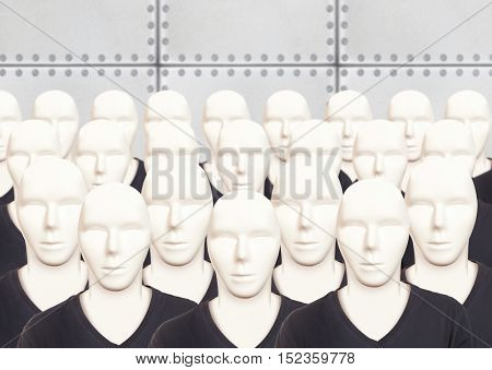  Cyborg, clone, robot and artificial man concept -  android robot 