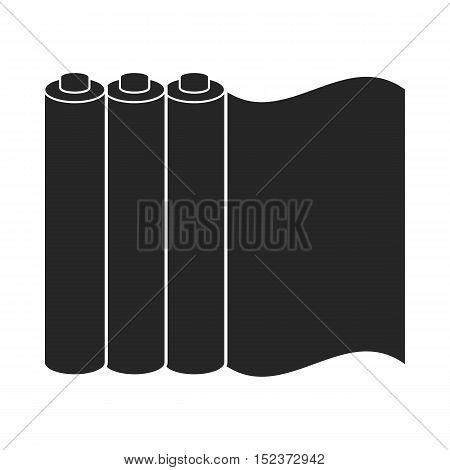 Color printing paper in  black style isolated on white background. Typography symbol vector illustration.