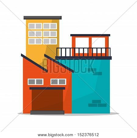 Plant building icon. Factory industry and industrial  theme. Colorful design. Vector illustration