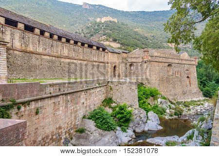 Wall of Villefranche de Conflent in France