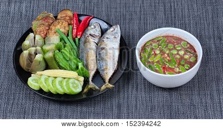 Spicy shrimp paste dip as 