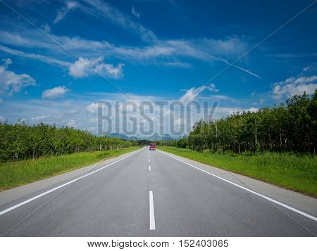 move forward asphalt road from Malaysia to Thailand