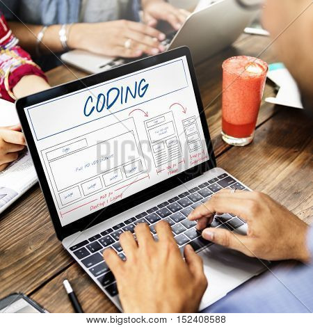 Web Layout Content Coding Template Data Design Concept