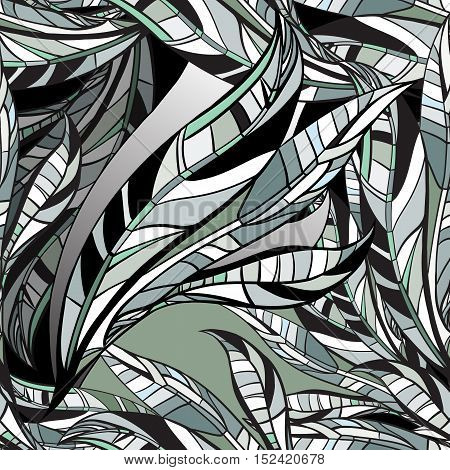 Leaf floral background. Leaves seamless vector texture.